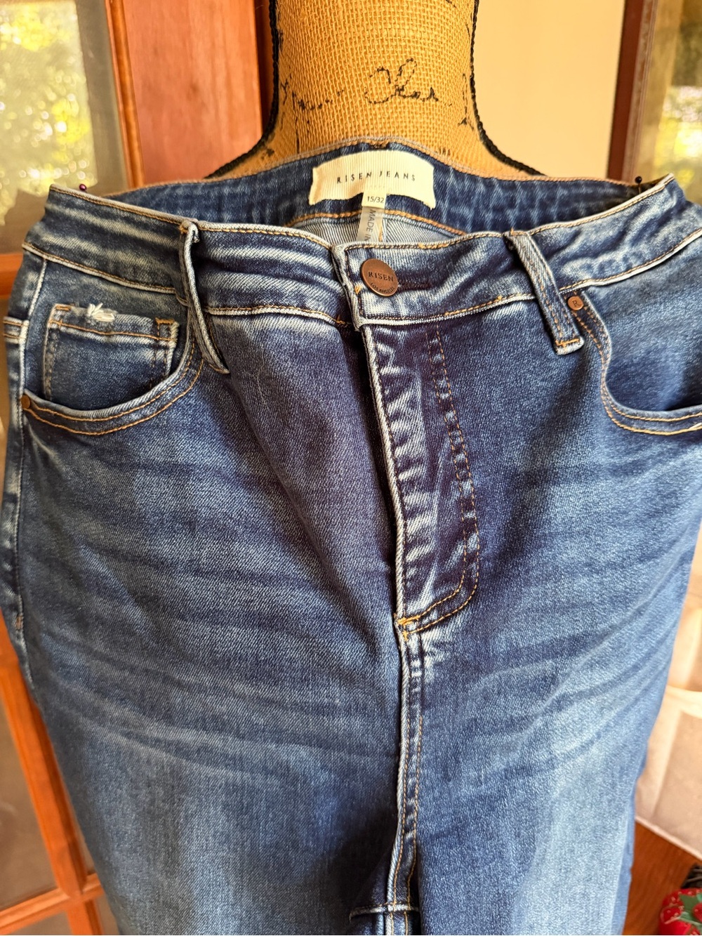 Risen Jeans Women's Straight Leg Jeans - Blue
